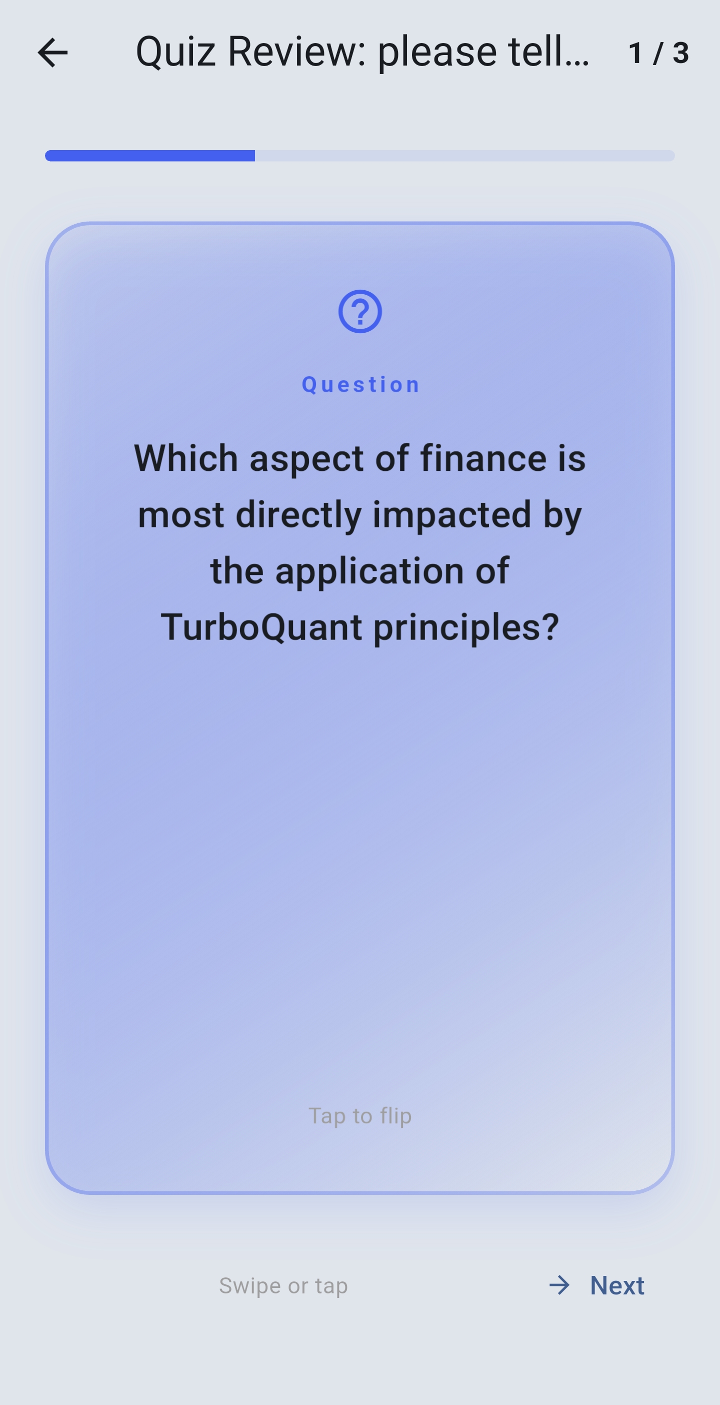 Flashcard Front